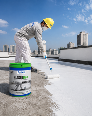 Zydex Elasto Max — advanced acrylic polymer waterproof coating with superior crack bridging for roof and wall waterproofing India