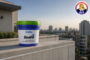 Zydex Seal-It ready to use paste worked into a wall crack with a spatula