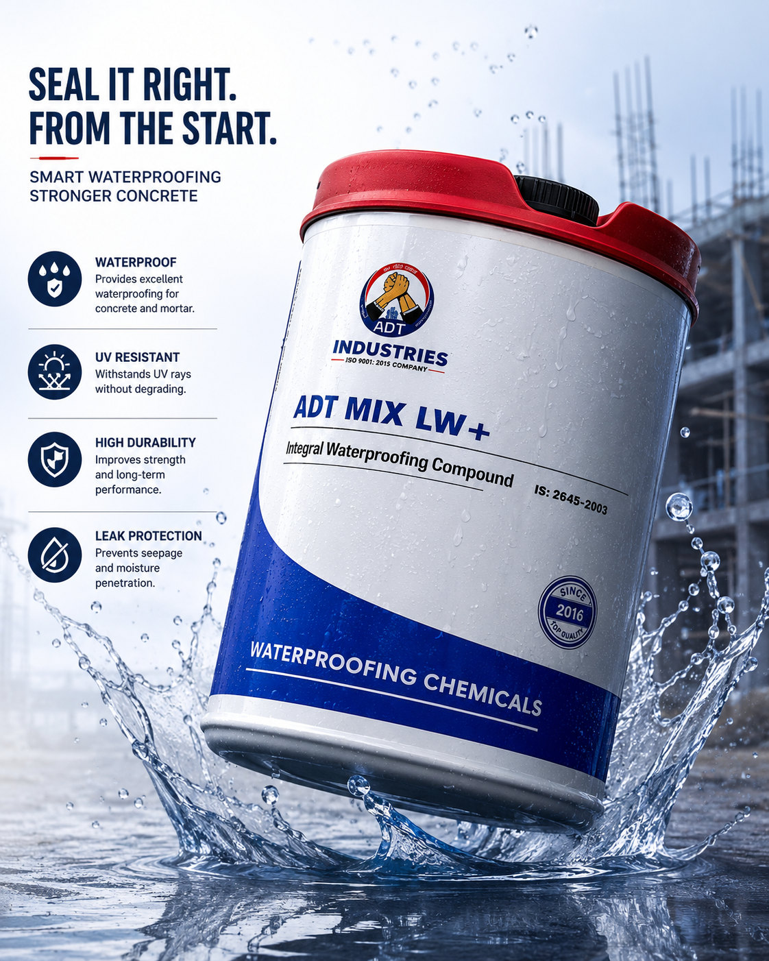 Integral Waterproofing Compound — Waterproofing Chemicals India