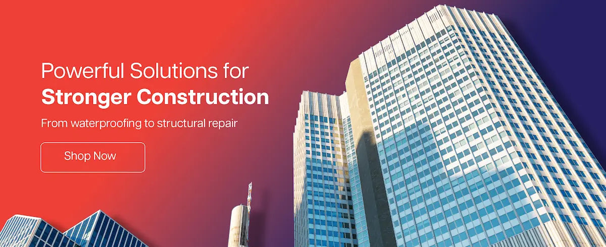 ADT Industries — waterproofing chemicals and construction chemical solutions banner, powerful solutions for stronger construction
