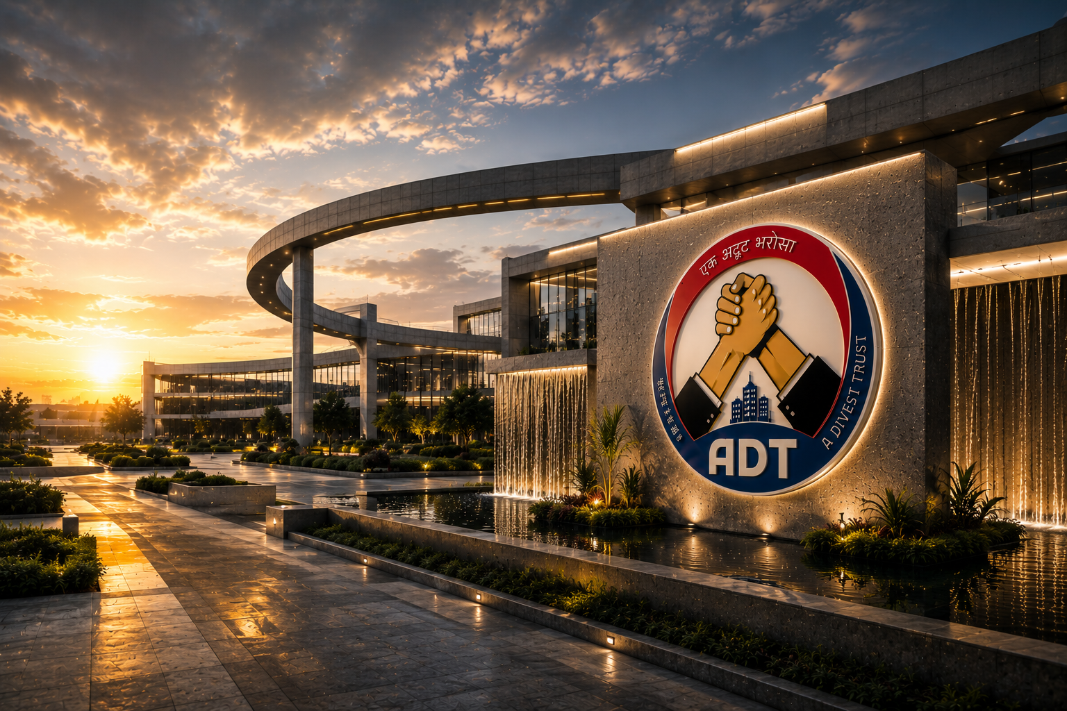 ADT Industries Group logo — trusted construction chemical supplier for waterproofing contractors, developers and architects across India