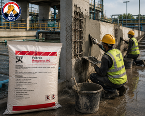 FOSROC RENDEROC RG product close-up — general purpose repair micro concrete structural restoration specifications Fosroc India

