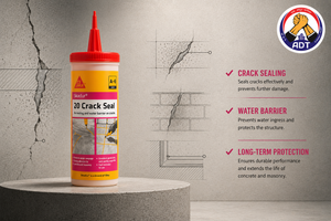 Sikadur-20 Crackseal low-viscosity epoxy crack sealer — concrete floor pavement crack repair self-levelling full depth penetration India
