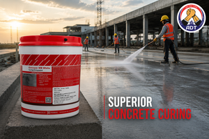 Fosroc Concure WB White preventing moisture loss while concrete cures