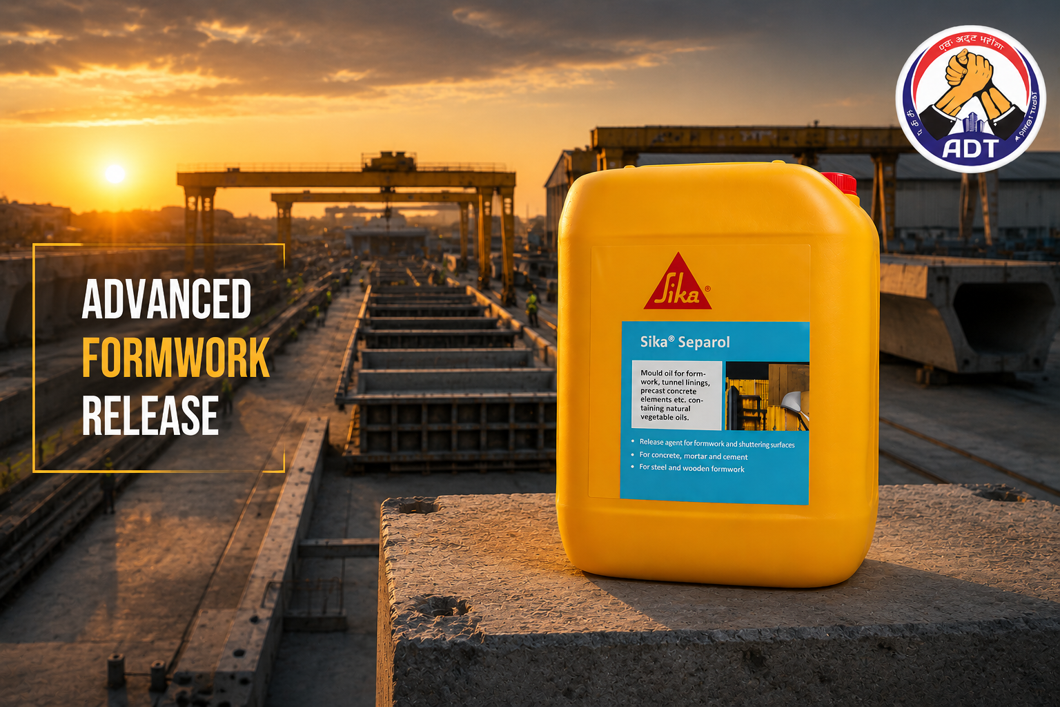 Sika Separol brushed onto formwork before pouring concrete