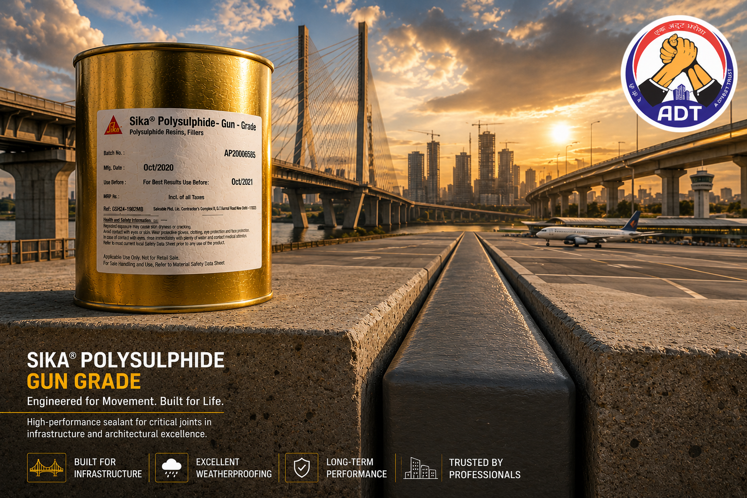 Sika Polysulphide two-part sealant from Sika India for expansion joints
