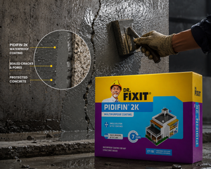 Dr. Fixit Pidifin 2K — seamless waterproof membrane with excellent adhesion and flexibility for long-lasting concrete and masonry protection




