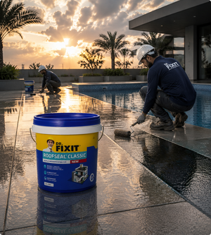 DR.FIXIT ROOFSEAL Classic — UV resistant waterproofing chemical for roof slabs, terraces and parapet walls across India
