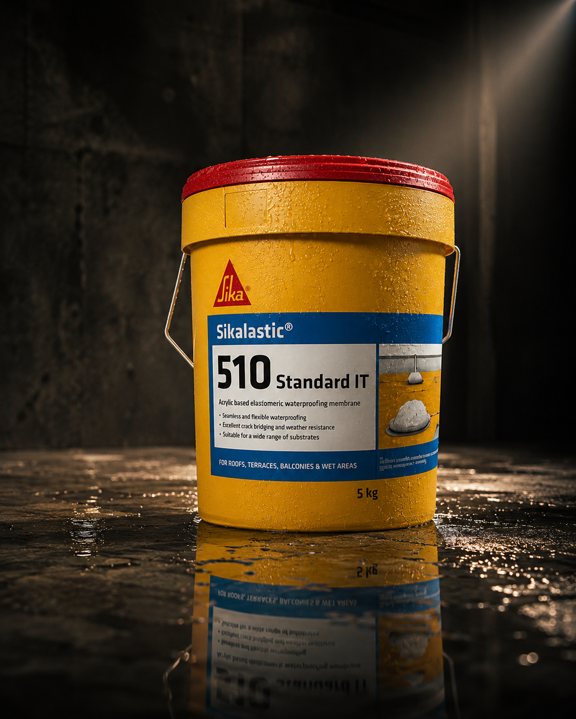 Sika CoolCoat IN elastomeric coating — seamless cool roof waterproofing solution stopping roof leakage and terrace seepage India
