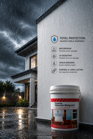 Nitocote Wall Guard by Fosroc — seamless polymer-modified waterproofing solution for wall waterproofing and permanent wall leakage prevention India
