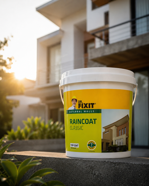 Dr. Fixit RAINCOAT Classic — India's original trusted exterior wall waterproof coating by Pidilite for waterproofing contractors
