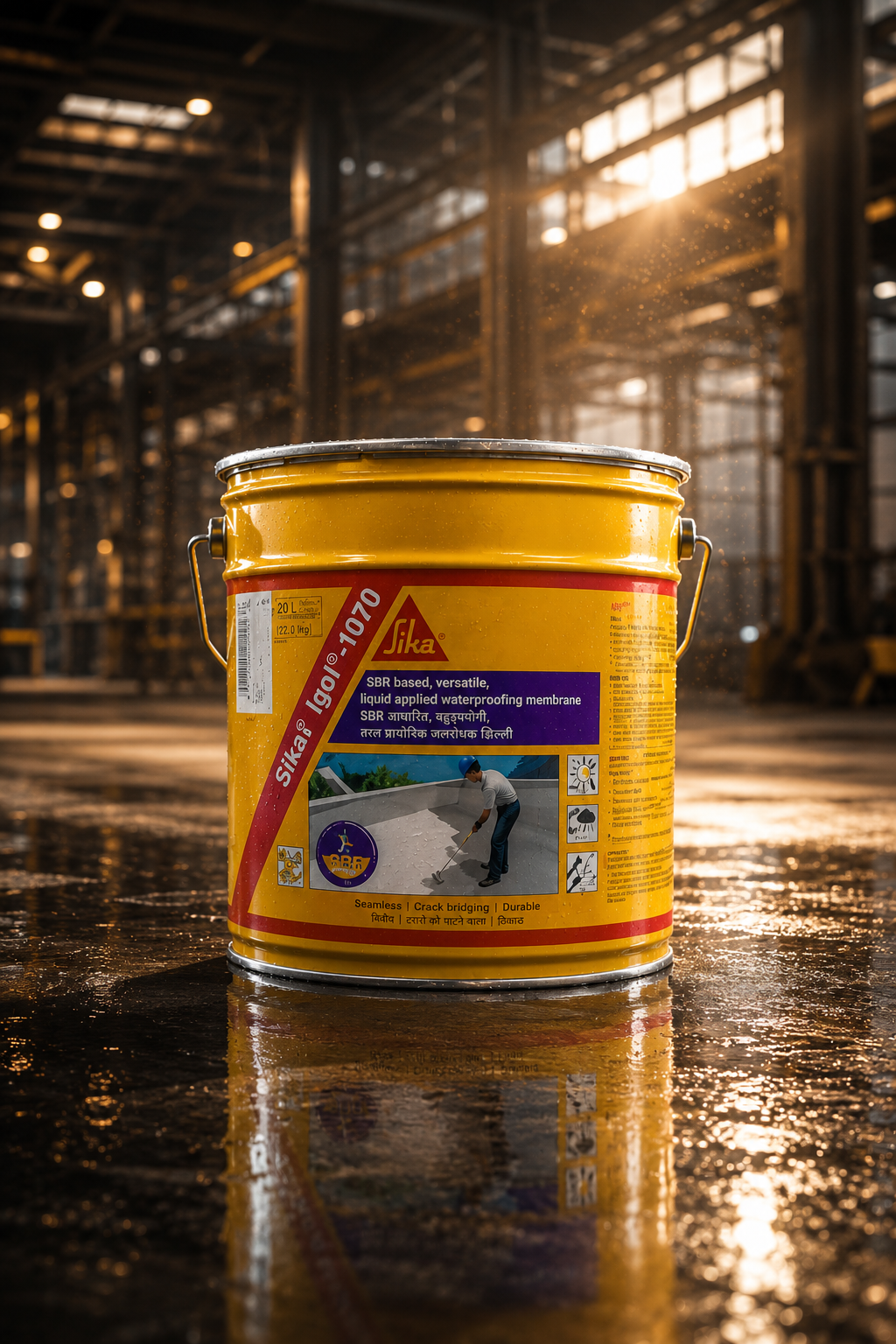 SIKALASTIC 450I Sika waterproofing solution — seamless flexible PU coating for roof terrace and exposed surface waterproofing India
