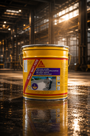 SIKALASTIC 450I Sika waterproofing solution — seamless flexible PU coating for roof terrace and exposed surface waterproofing India
