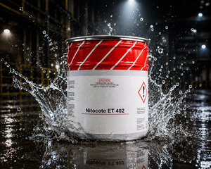 Nitocote ET 402 Fosroc product packaging — epoxy tar protective waterproofing coating for concrete steel tank India
