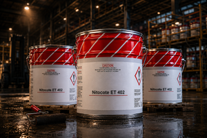 Nitocote ET 402 application on underground concrete structure — two-component epoxy tar protective coating contractors India
