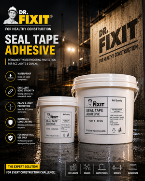 Dr Fixit Tape Adhesive waterproofing tape bonding adhesive — bonds waterproofing tapes membranes joint sealing strips to substrate India
