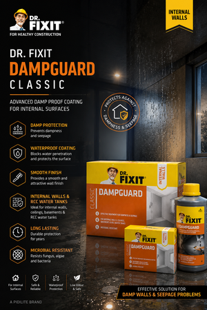 Dr Fixit Dampguard Classic two-component epoxy damp-proof coating — CFTRI certified safe for potable RCC water tank waterproofing India
