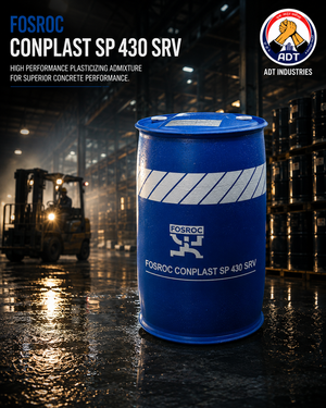 Fosroc Conplast SP430 SRV product packaging — SNF slump retention superplasticizer admixture for ready-mix concrete Fosroc India
