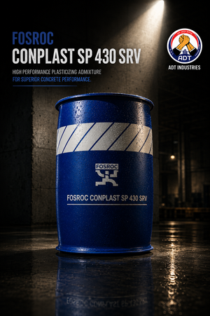 Fosroc Conplast SP430 SRV ready-mix concrete application — SNF slump retention admixture long transit structural pour India
