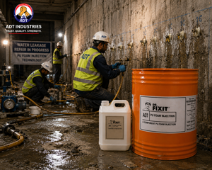 Dr. Fixit PU Foam Injection product close-up — polyurethane foam injection grout active leakage stopping specifications India
