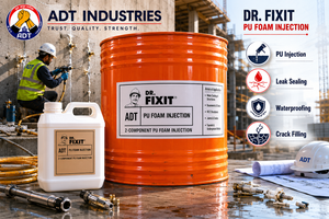 Dr. Fixit PU Foam Injection polyurethane foam injection grout — active water leakage stopping void filling concrete structures India