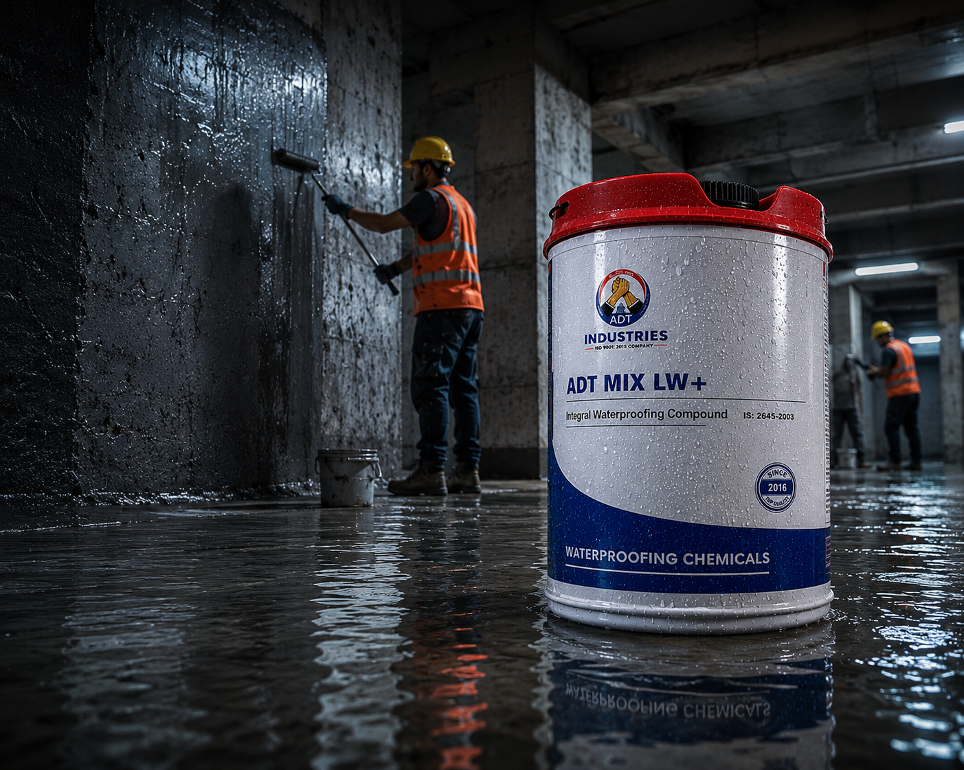ADT Mix LW+ integral waterproofing compound for basement, terrace and roof protection

