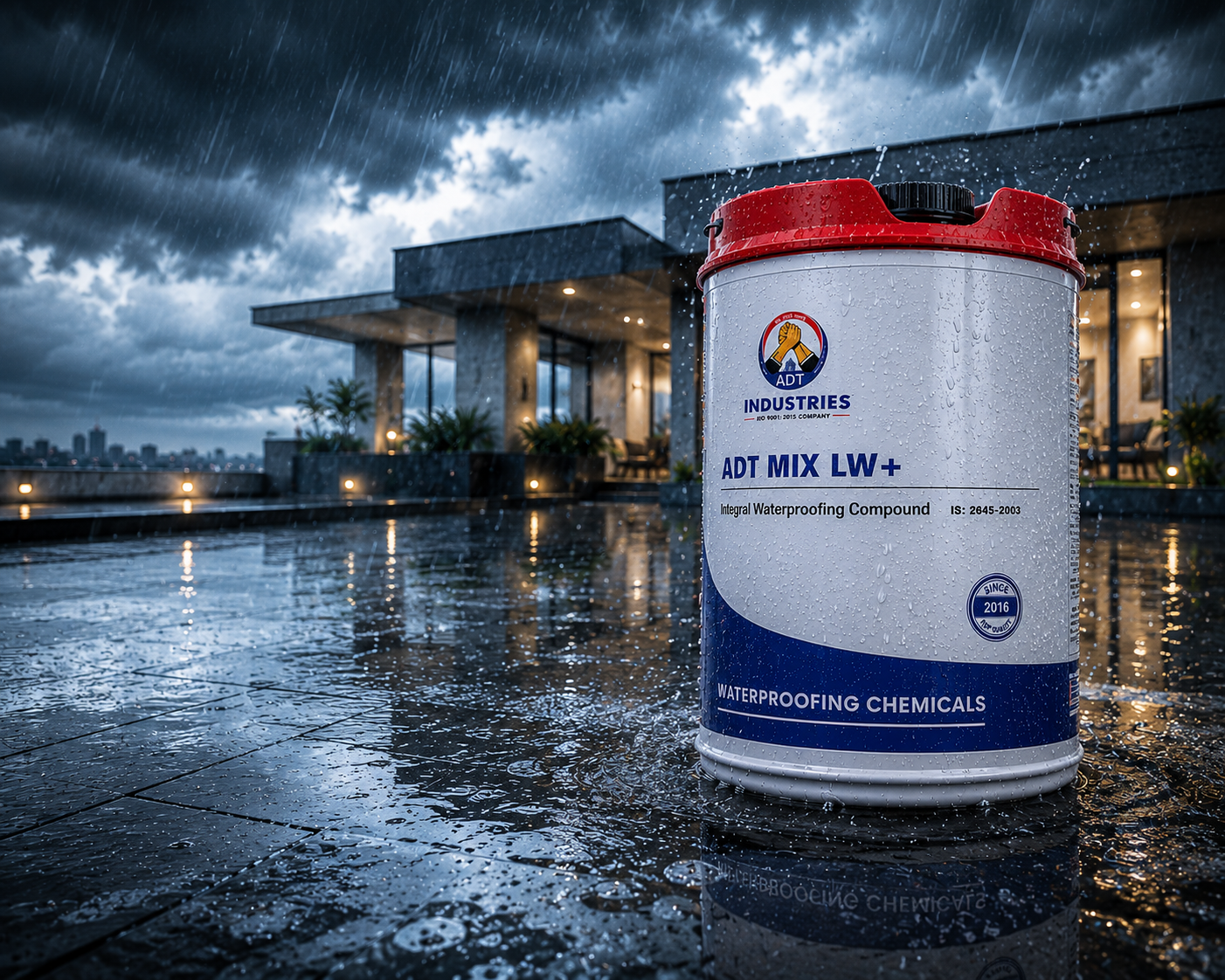 ADT Mix LW+ IS 2645-2003 certified integral waterproofing compound

