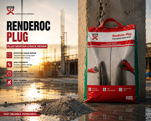 Renderoc Plug rapid-setting crack repair plug mortar by Fosroc India

