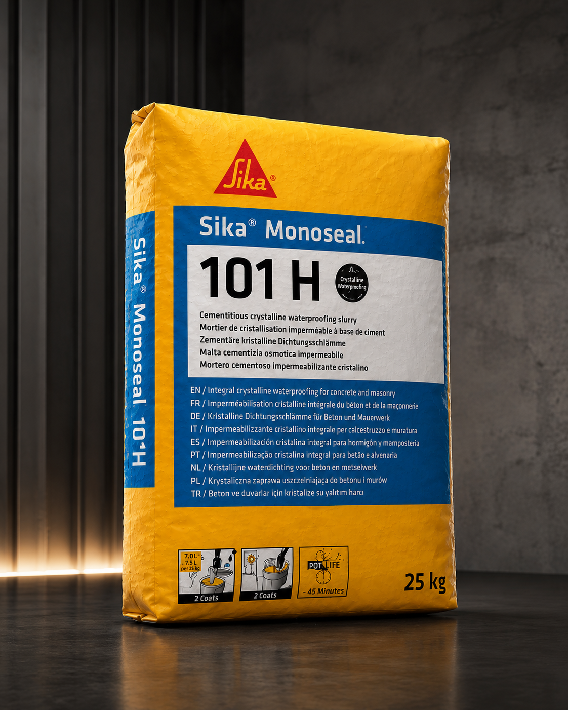 Sika 101H — trusted construction chemical for permanent crystalline waterproofing of bathroom, basement and underground structures in India




