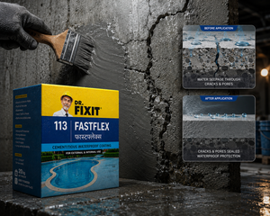 Fastflex by Dr. Fixit — high-performance cementitious waterproofing coating for residential, commercial and industrial waterproofing applications





