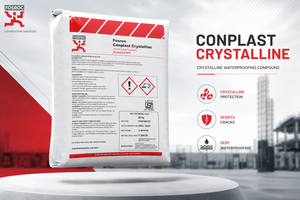 Conplast Crystalline — crystalline waterproofing material by Fosroc Chemicals India for permanent concrete waterproofing




