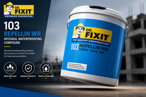 Dr. Fixit Repellin WR — silane-siloxane water repellent coating by Pidilite for invisible breathable protection on concrete and masonry surfaces




