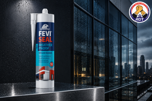 Dr. Fixit Feviseal Weatherproof Pro non-sag silicone sealant tooled on an ACP joint