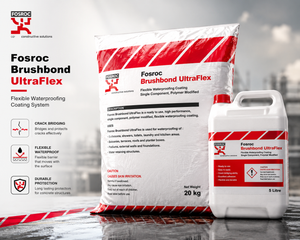 Fosroc Brushbond RFX UltraFlex — advanced two-component elastomeric cementitious waterproofing coating for concrete and masonry structures




