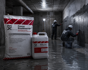 Fosroc Brushbond RFX — trusted cementitious waterproofing coating for swimming pools, retaining walls and below-grade structures across India




