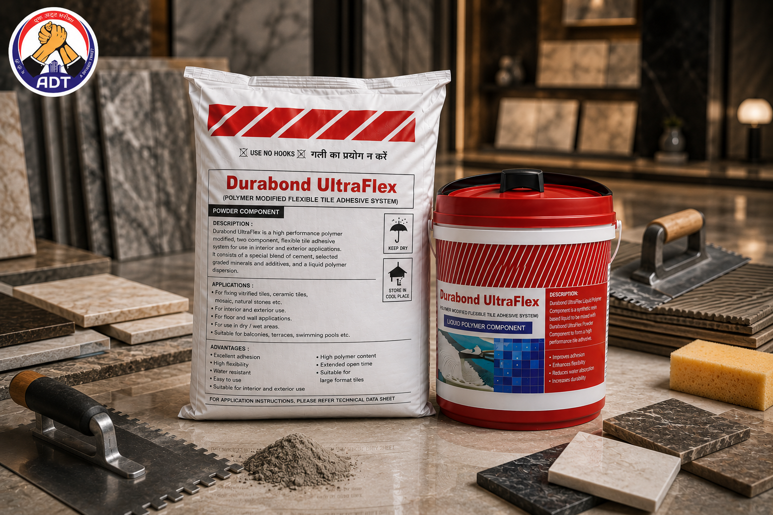 Fosroc Brushbond Ultra Flex product packaging — cementitious waterproofing Fosroc Chemicals India Pvt Ltd India