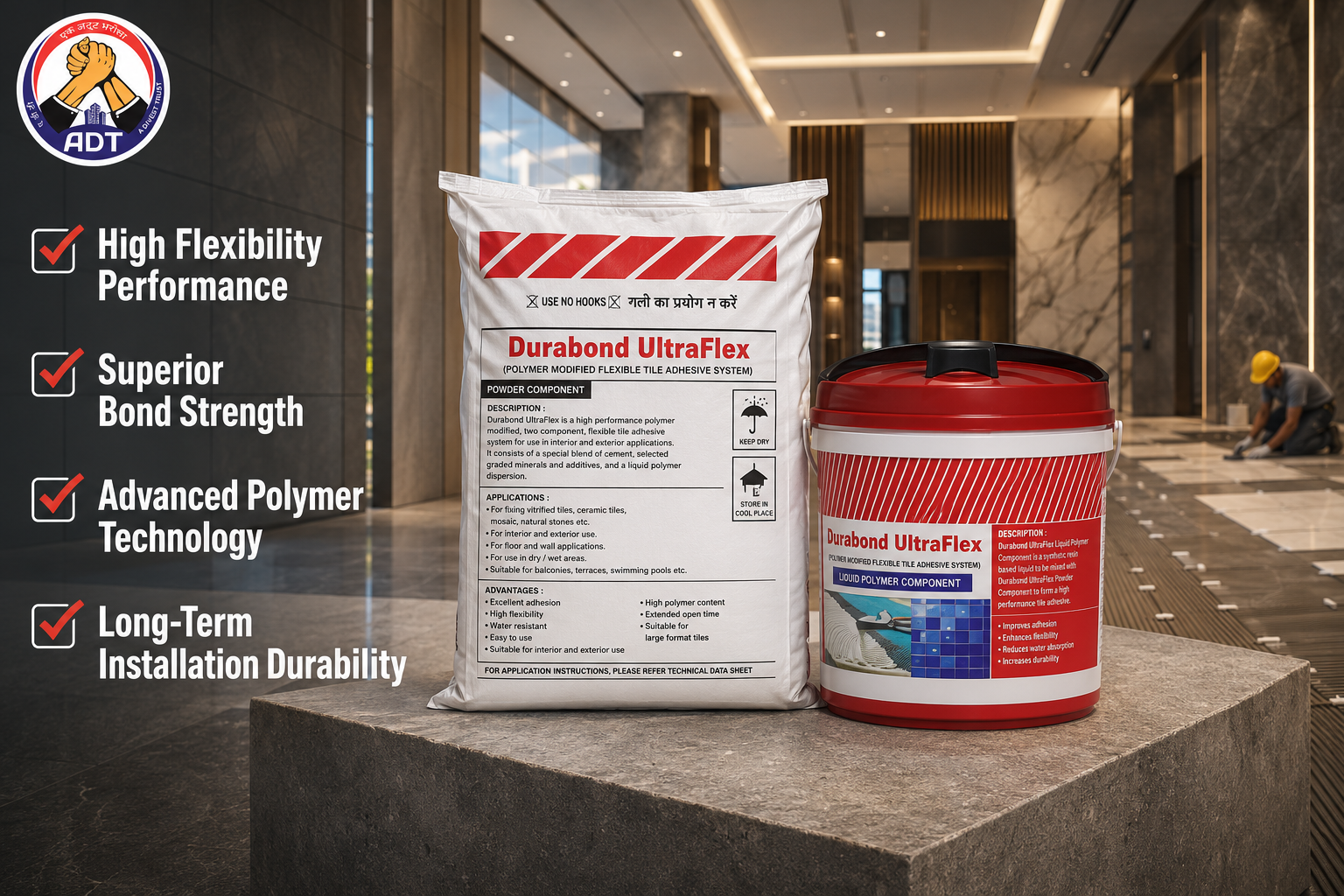 Fosroc Brushbond Ultra Flex flexible cementitious waterproofing coating two component India