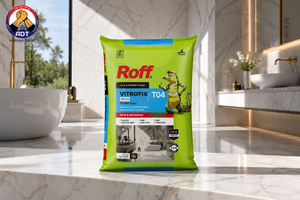 Roff T04 Vitrofix white tile adhesive that keeps tile colour true