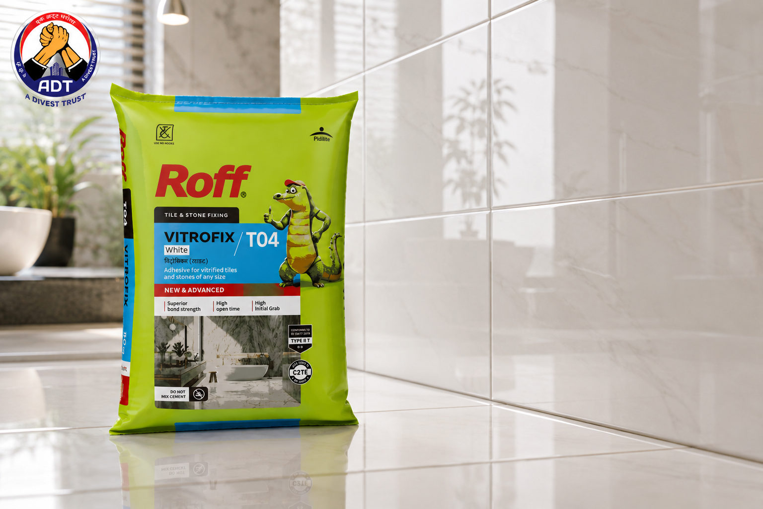 Roff T04 Vitrofix premium white adhesive for stone and glass mosaic