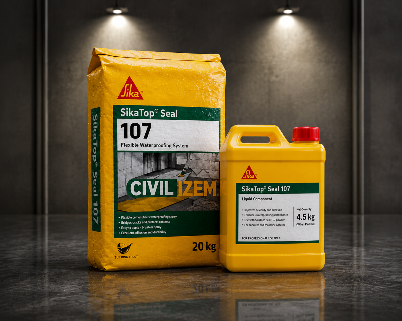 Sikatop®-107 Seal IN — reliable two-component cementitious waterproofing coating preferred by contractors for consistent on-site performance in India



