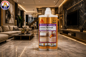 Sika Ceram-850 Design glitter finish decorative grout in a bathroom