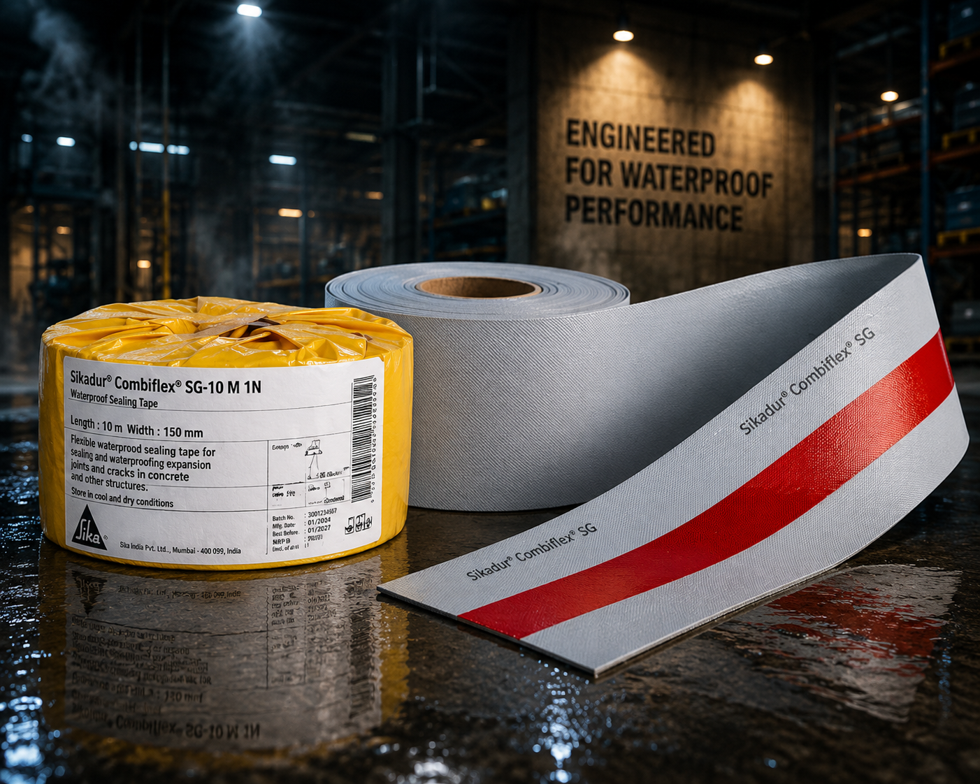 Sikadur Combiflex SG product packaging — flexible joint sealing strip with Sikadur epoxy adhesive waterproofing system India
