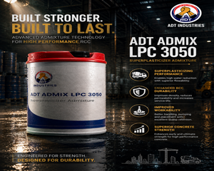 ADT Admix LPC 3050 low PC polycarboxylate superplasticizer — concrete admixture high water reduction workability ADT Industries India
