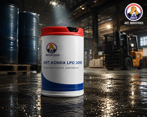 ADT Admix LPC 3050 product packaging — low PC superplasticizer concrete admixture ADT Industries Pvt Ltd India
