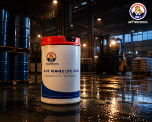 ADT Admix LPC 3050 product close up — low PC polycarboxylate superplasticizer admixture specifications ADT Industries India
