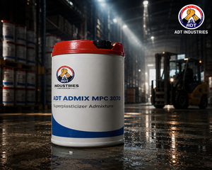 ADT Admix MPC 3070 product packaging — mid PC polycarboxylate superplasticizer admixture ADT Industries Pvt Ltd India
