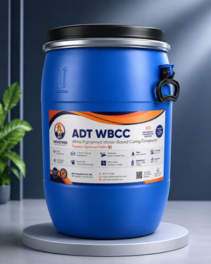 ADT WBCC product packaging — water-based curing compound ADT Industries Pvt Ltd India