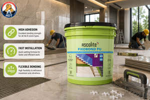 Ascolite Fixobond PU two-component polyurethane tile adhesive from Ascolite India