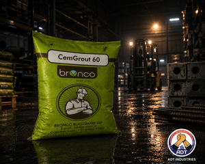 Bronco Chemgrout 60 grouting under bridge bearing pad — high-strength non-shrink cement grout heavy load structural India
