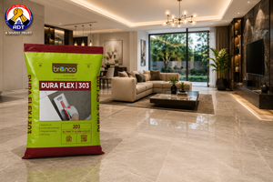 Bronco Dura Flex fixing granite and large tiles on a floor